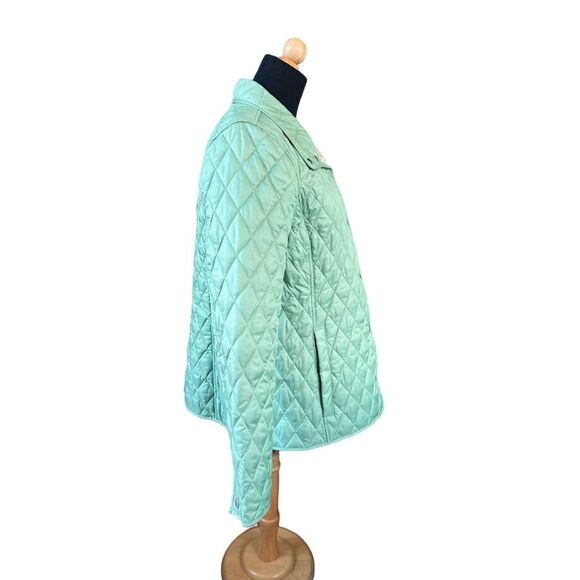 L.L.Bean Women's Quilted Jacket Outdoor Green Size M Petite - Picture 7 of 9